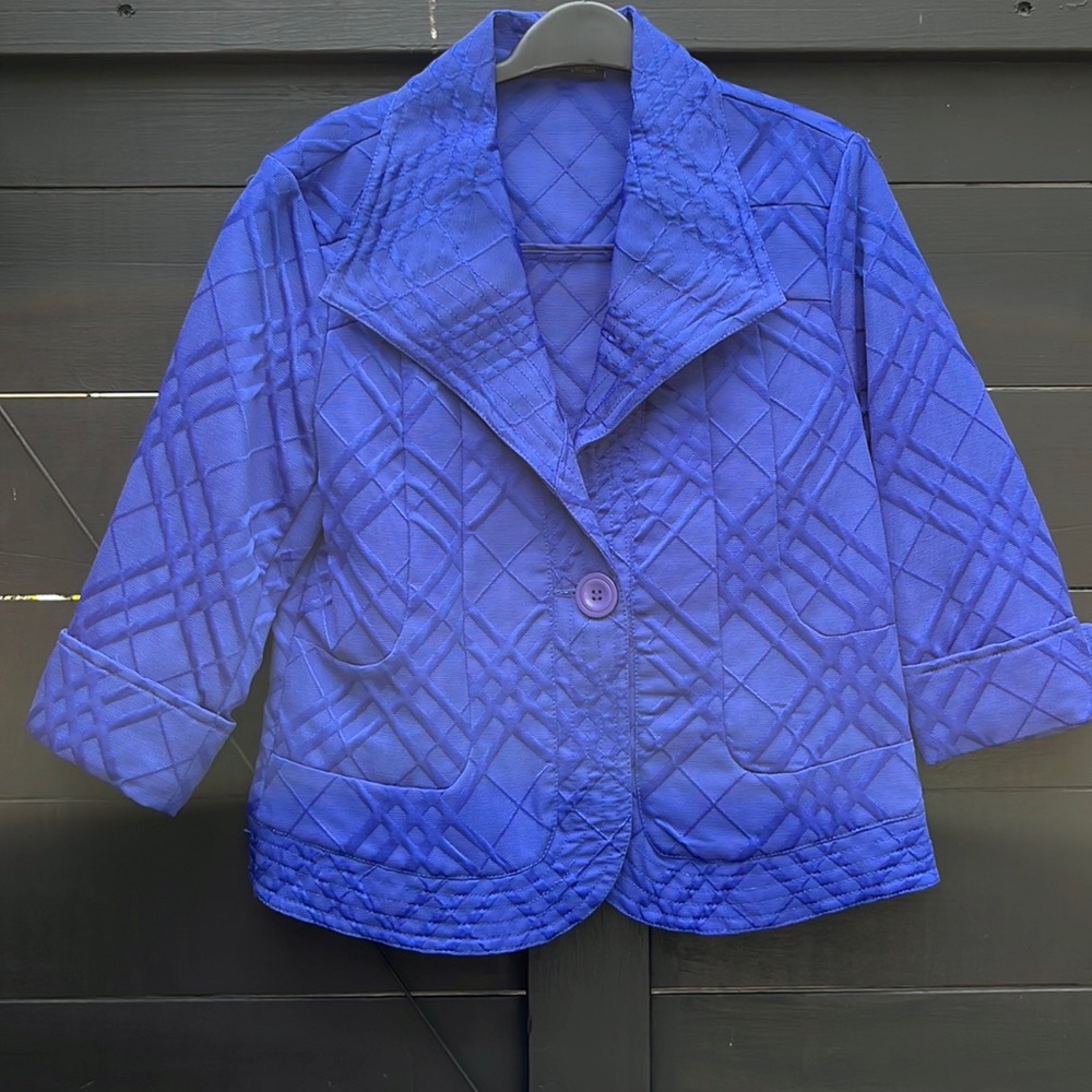 Toni Morgan Cobalt Blue Crop Jacket Size S